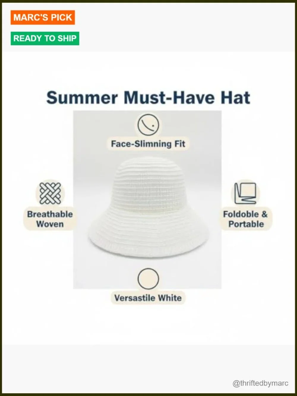 Straw Bucket Sun Hat with Wide Brim – Foldable Floppy Beach Hat for Summer